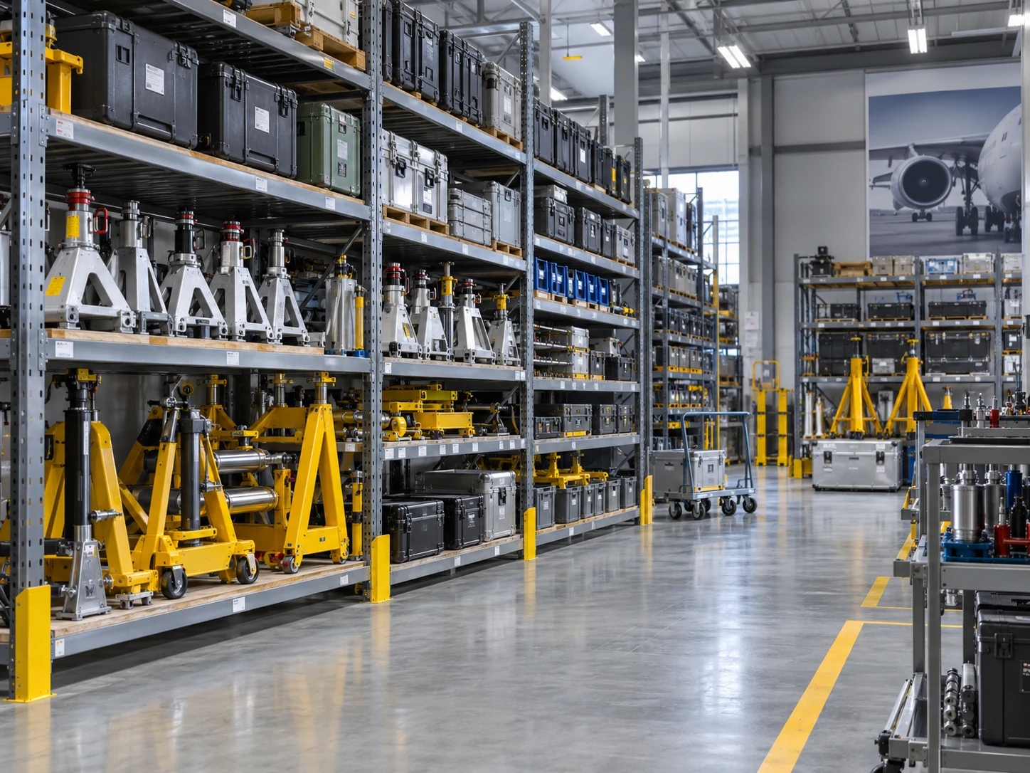 Stored aviation maintenance tooling